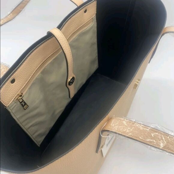 #15 Jessica Moore Luxe Handbag Peach Large NWT - Picture 5 of 5